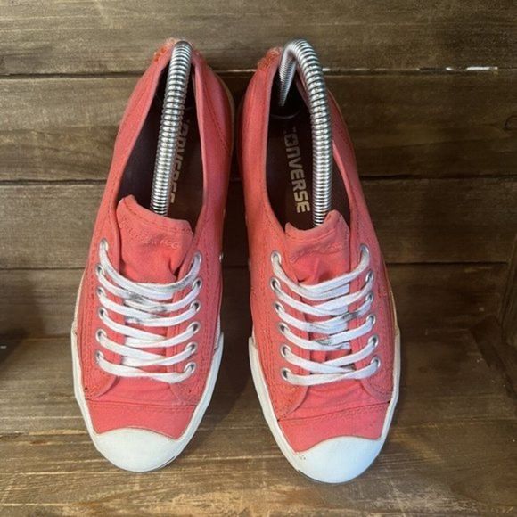 Womens Converse Jack Purcell Light Red Low Top Canvas‎ Shoes Sneakers Size 6.5 M - Picture 3 of 6